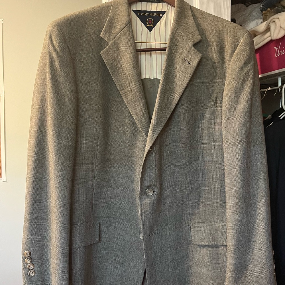 Tommy Hilfiger Gray Sport Coat Classic Design
